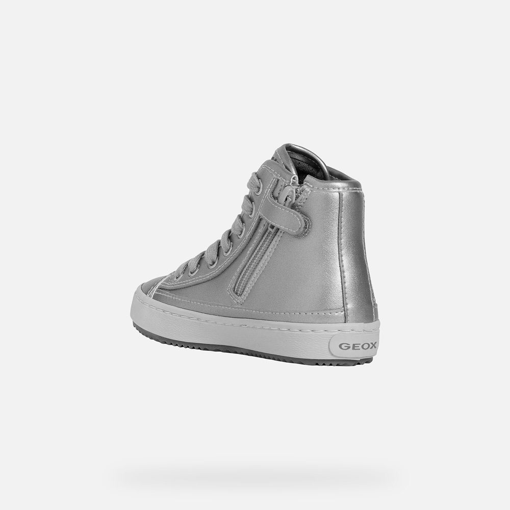 Tenis Geox Menina Prateadas Escuro - Kalispera - VEFRQ1589